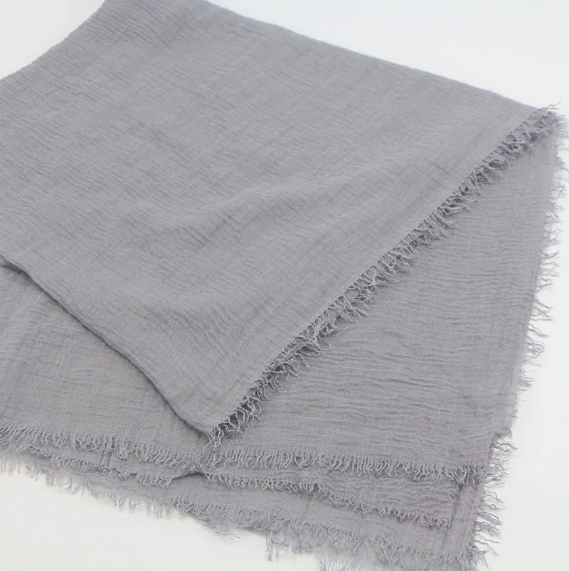 Малайзийский Новый плиссированный носок шаль мода сминаемый Одноцветный шарф |