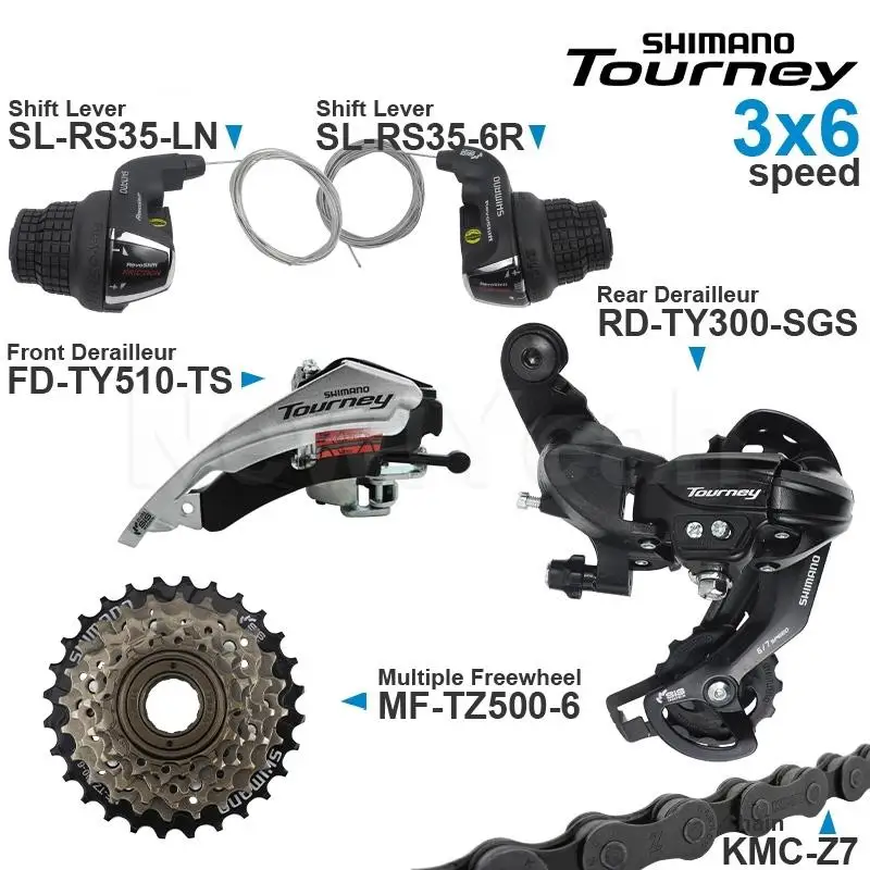 Переключатель передач SHIMANO TOURNEY 3x6 3x 7 включая переключатели RS35 TY300 задний