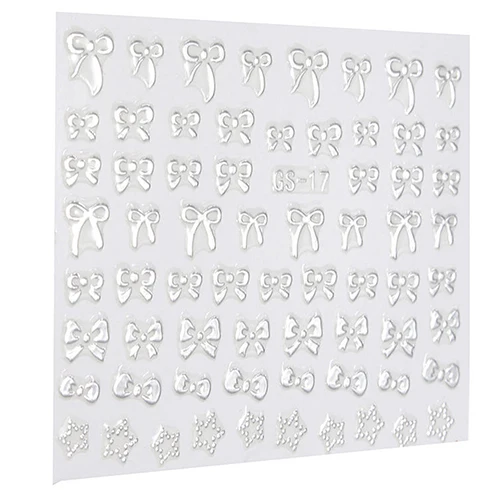 Самые популярные 3D накладные ногти с бантом сердцем декоративные наклейки для