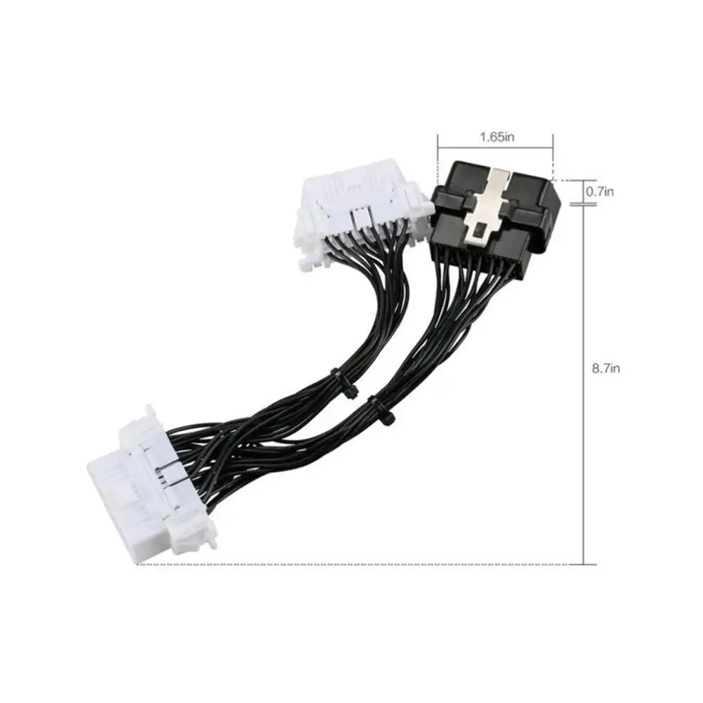 

Stable and high-speed transmission car OBD2 one-to-two one-to-two 16PIN OBD extension extension cable cable 2 OBD cable ada U0C3