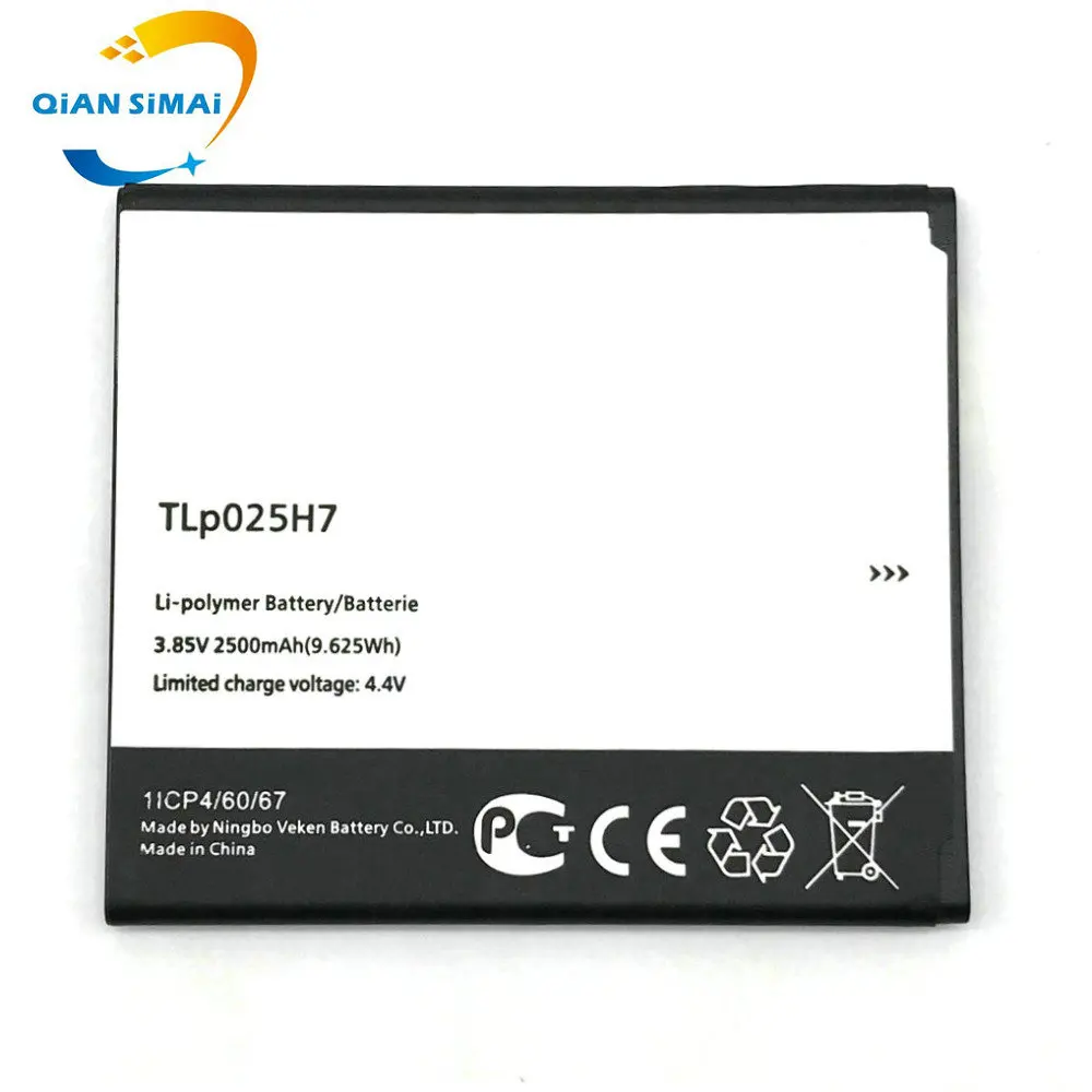 Новый аккумулятор 2500 мАч TLP025H7 для ALCATEL one touch TLp025H1 мобильный телефон | Мобильные