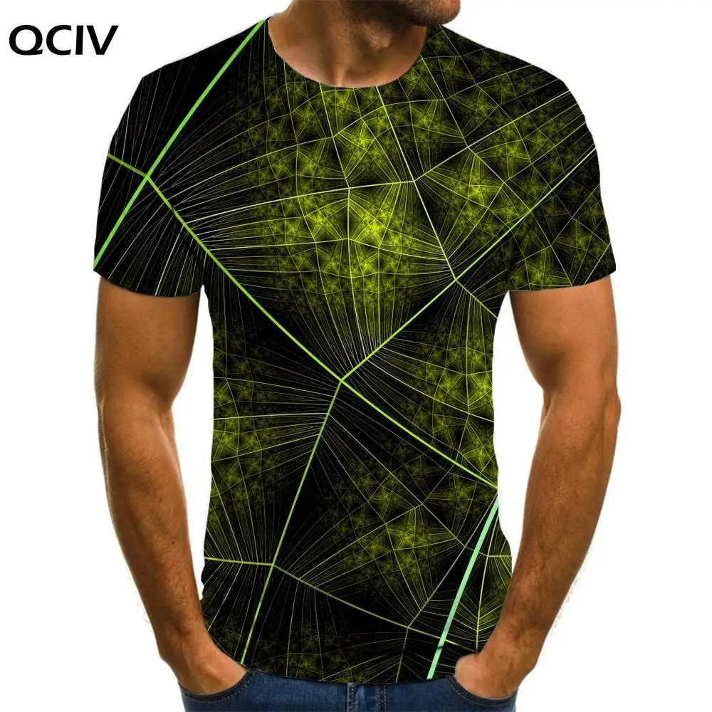 

QCIV Brand Geometry T-shirt Men Graphics Funny T shirts Creativity Anime Clothes Art Tshirts Casual Short Sleeve Punk Rock New