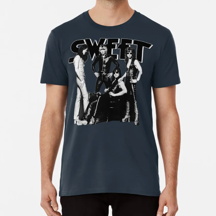 The Sweet T shirt the sweet band music 70s glam rock shirt|Мужские футболки| |