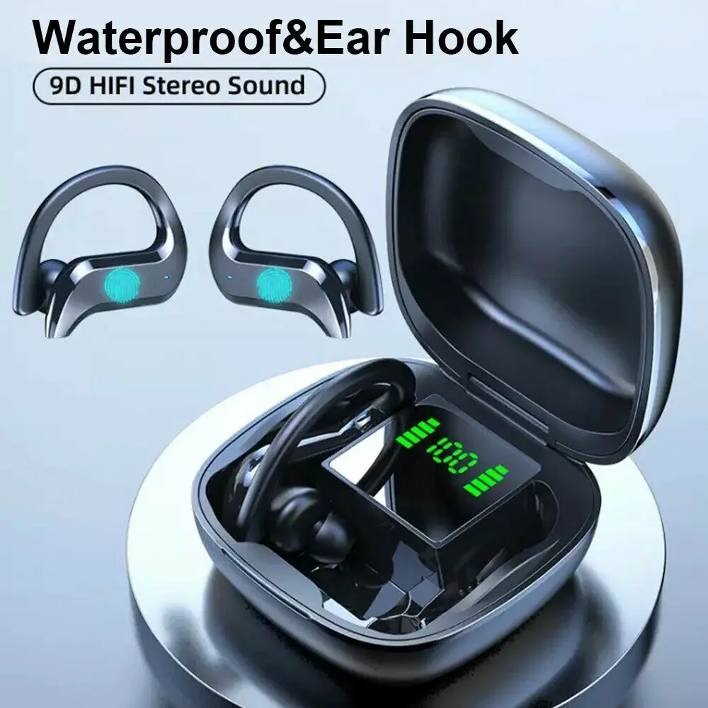 

Wireless Sports Bluetooth Earphones Sports Headphones Ear Hook Earbuds Headset