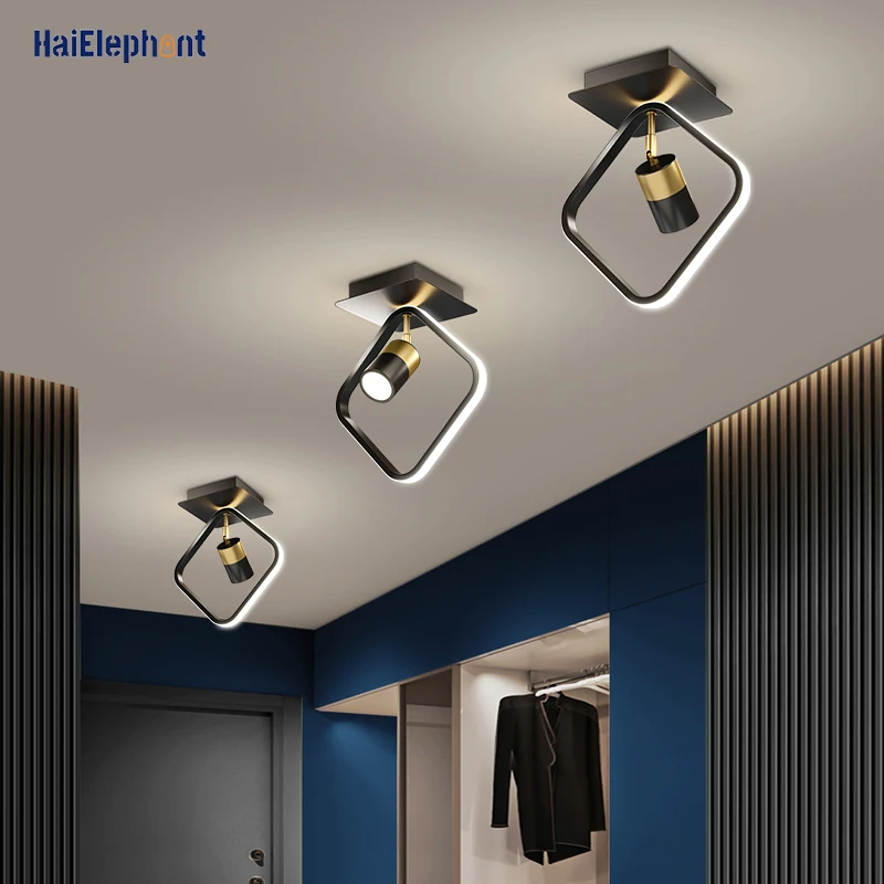 Круглые квадратные лампы в скандинавском стиле для коридора балкона лофта