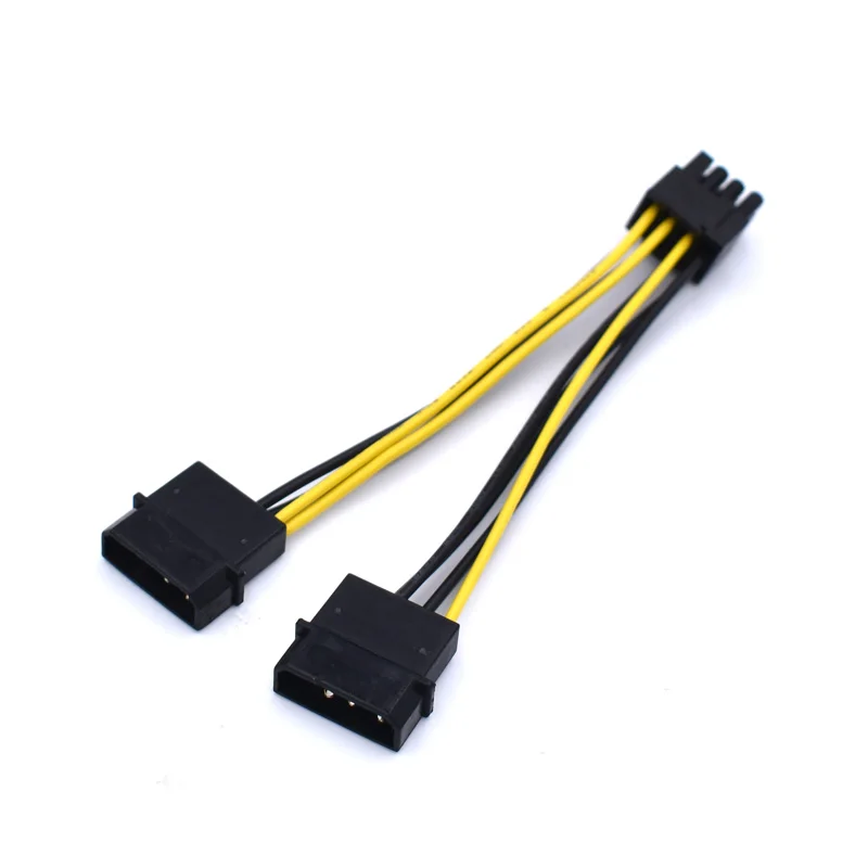 10 шт./лот см двойной 2х Molex к GPU PCI-E 8PIN 18AWG видеокарта кабель питания | Компьютеры и