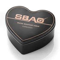 sbao brand original watch box heart shaped black iron clock box watch holder display case sports couple watch gift box horloge