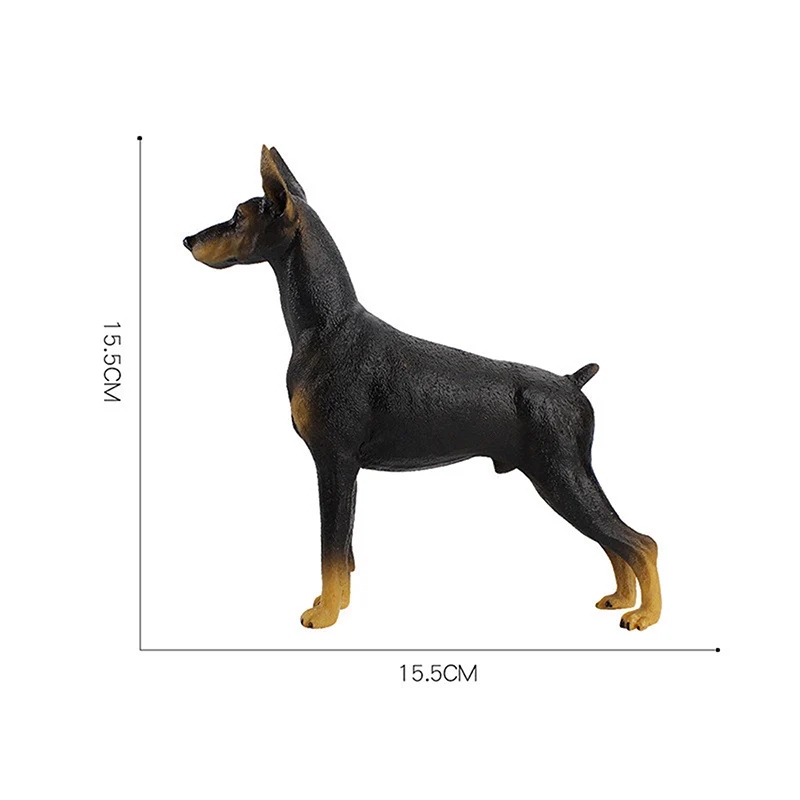 Имитация Doberman фигурки животных коллекционные игрушки собака экшн-фигурки