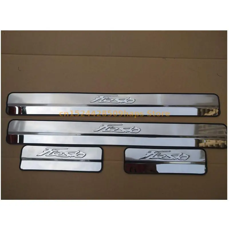 Накладка на порог внешняя из нержавеющей стали для Ford Fiesta 2009- 2012 2013 2014 2015 |