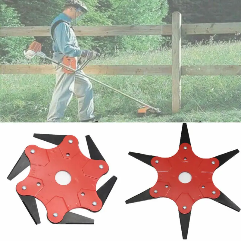 Универсальные 6 стальных лезвий бритвы травы Щетка Очиститель триммер головка