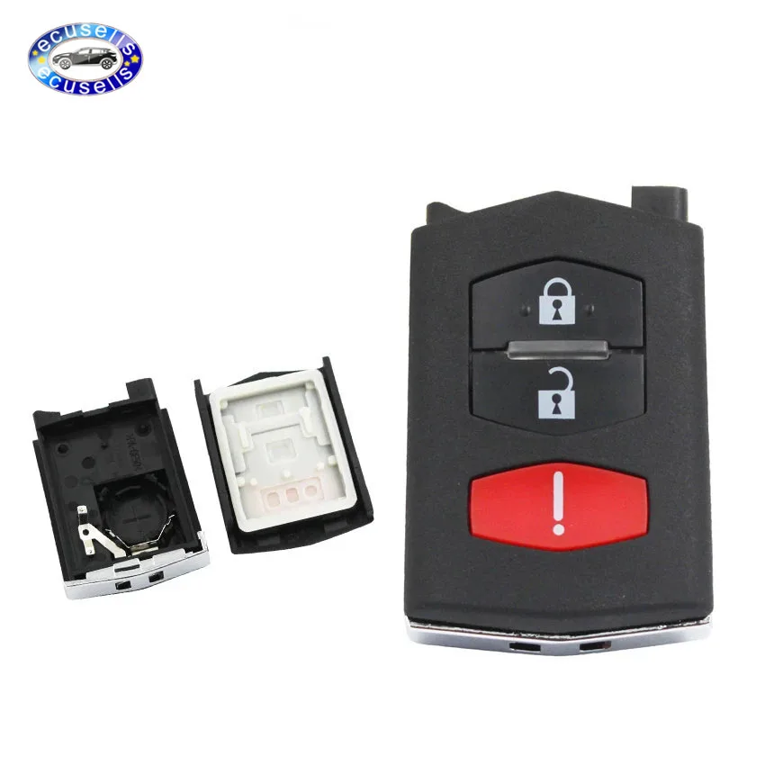 Флип брелок для дистанционного ключа без лезвия 2 + 1/3 кнопок совместим с MAZDA 3 5 6 CX7