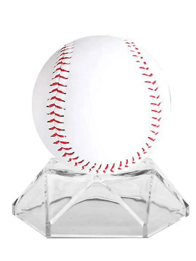 

5Pcs Acrylic 9 Inch Baseball Holder Box Display Golf Tennis Ball Hexagon Transparent Stand For Souvenir Storage Box Holder