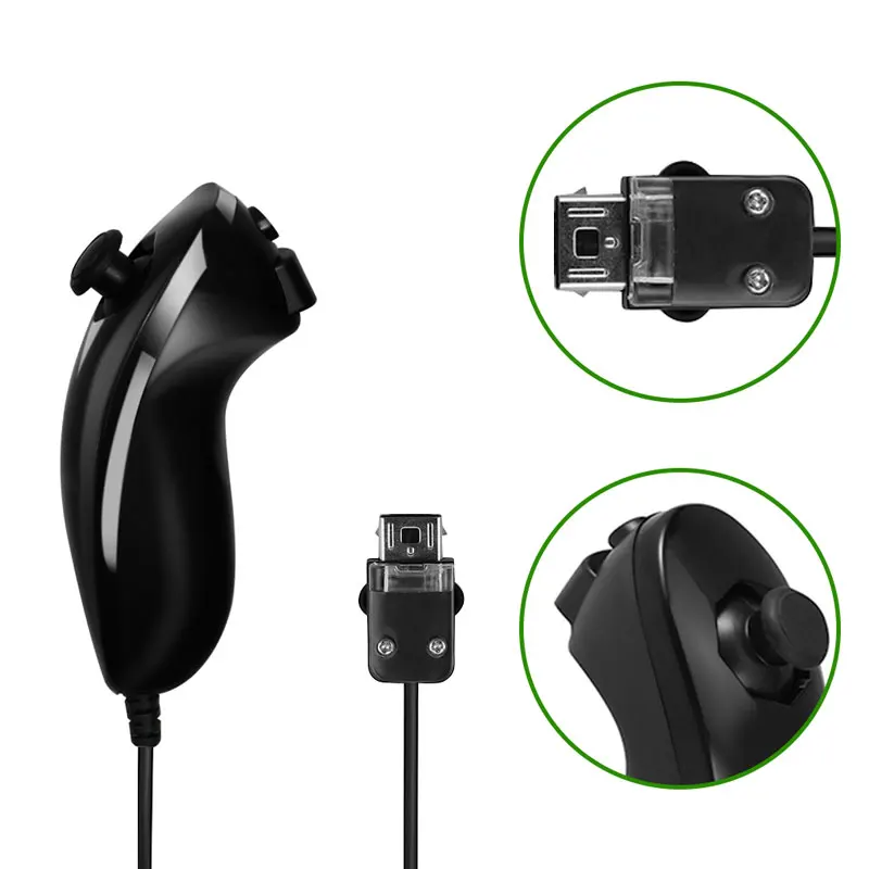 Игровой контроллер для Nintendo Wii 5 цветов нунчак ручной изогнутый игровой