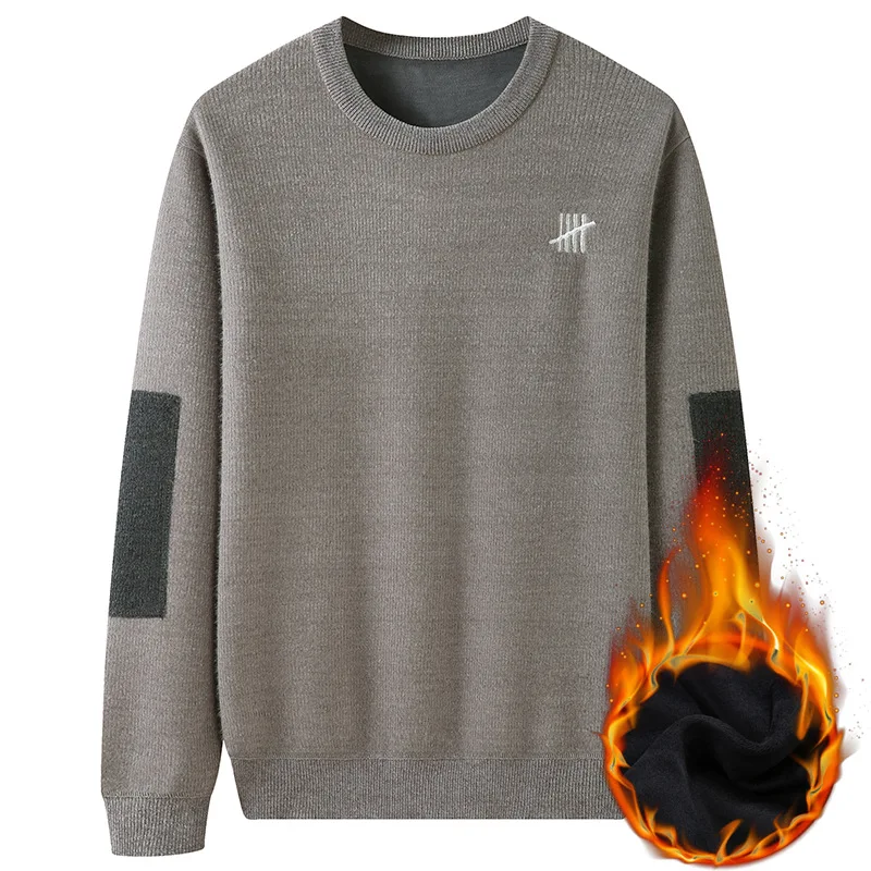 

Winter thick men's fat plus size Plush sweater