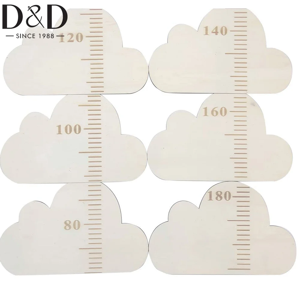 

Wooden Growth Chart Ruler for Kids Hexagon Height Chart Ruler for Boys and Girls Creative cloud pattern Wooden Growth Chart Rule