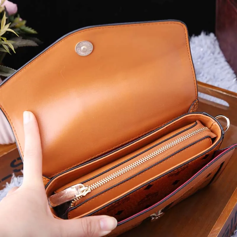 

Genuine Leather Women Flaps 2021 New Fashion High Quality Vintage Printing Bags Ladies Designer Handbags Channels Handbags Cc
