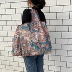 Толстая нейлоновая большая сумка-тоут, экологически чистые многоразовые портативные женские сумки из полиэстера на плечо, складной мешок, сумка для покупок, сумка для хранения