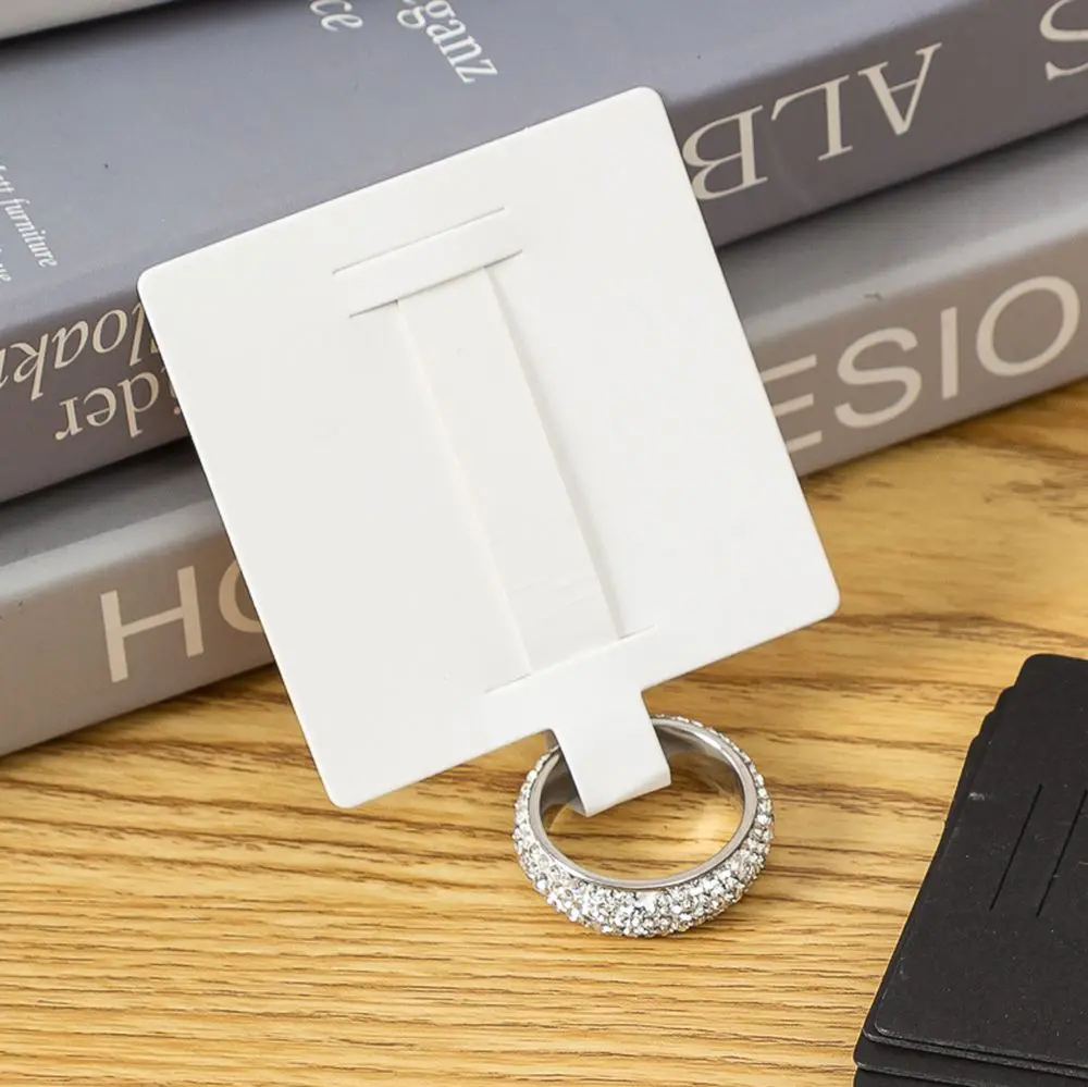 100 Pieces Black Brown Black Blank Paper Bangle Ring Cards Jewelry Holder Display Storage Packing Stand Accessories Wholesale