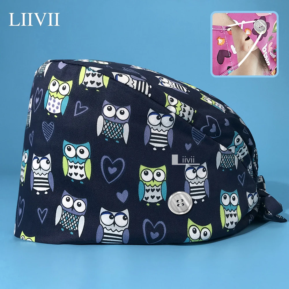 

Оптовая продажа, обезболивающие шапки с мультяшным рисунком, обезболивающие рабочие шапки, больничные врачи, хирургическая деталь унисекс