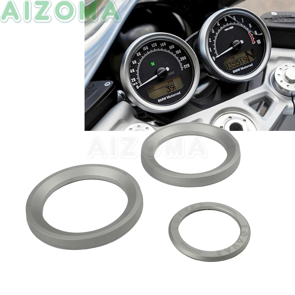 

Для BMW R Nine T, серебристый алюминиевый спидометр, Techo метр, защита инструмента с кольцом для ключей, Накладка для BMW R1200R 2014-2017