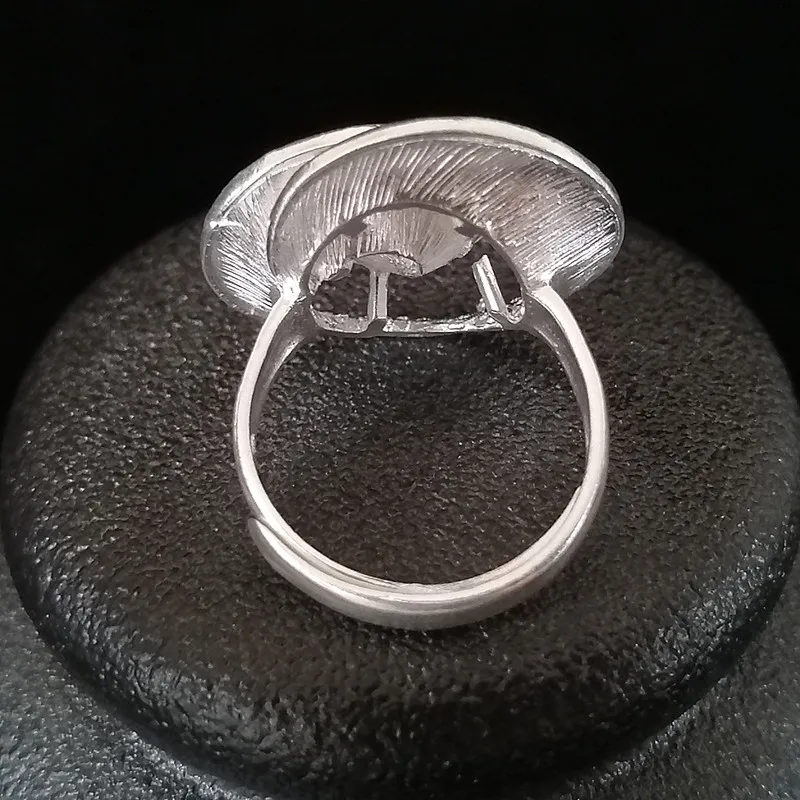 Кольцо женское спиральное из серебра 999 пробы регулируемое | Украшения и