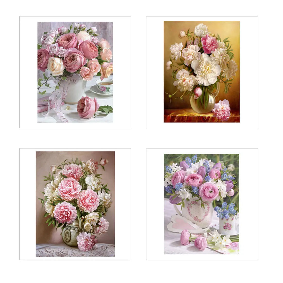 

5D DIY Diamond Painting Flower Cross Stitch Kit Mosaic Diamond Embroidery Rose Full Square Drill Home Decoration