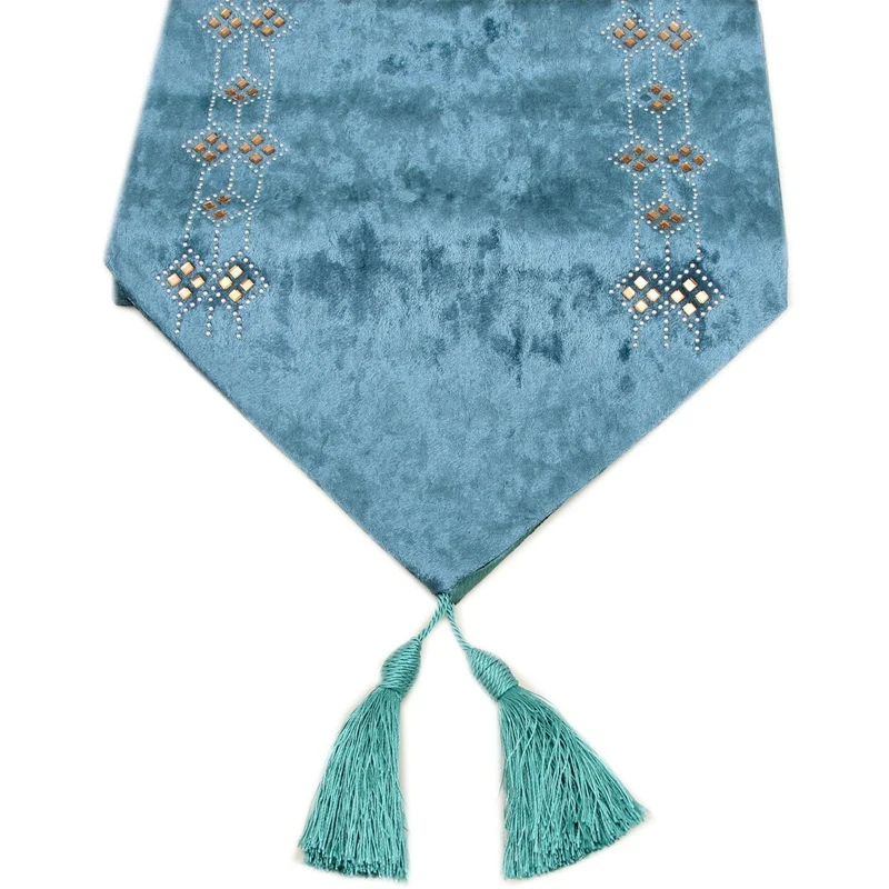 

Роскошная Высококачественная скатерть с бриллиантами по обеим сторонам, Высококачественная скатерть для кровати и заднего полотенца, скат...