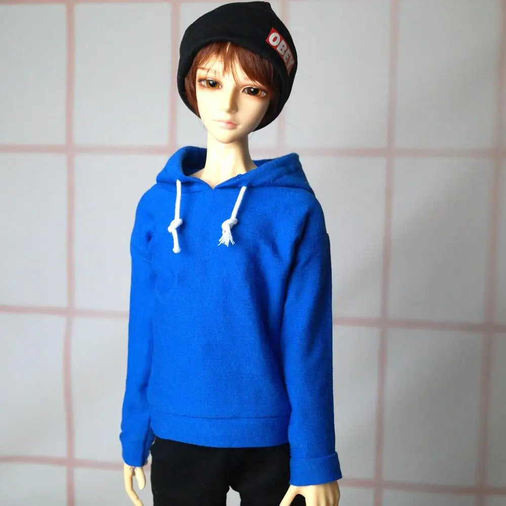Наряды BJD синяя худи Топ Спортивная одежда Повседневная для 1/4 1/3 SD17 70 см 17 &quot24&quot