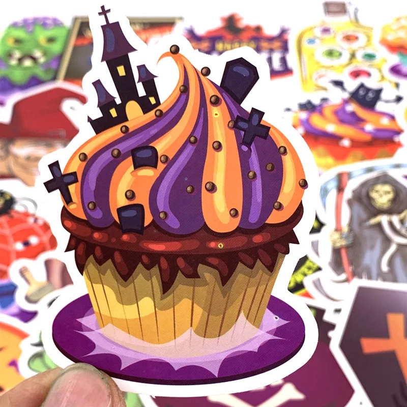 100 шт. Хэллоуин неповторяющиеся тыквы наклейки коробок тяги гитары автомобилей и