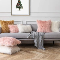 soft nordic plush pillow covers cushion cover for living room bedroom sofa cozy bed sofa cushion pillowcase fluffy home decor