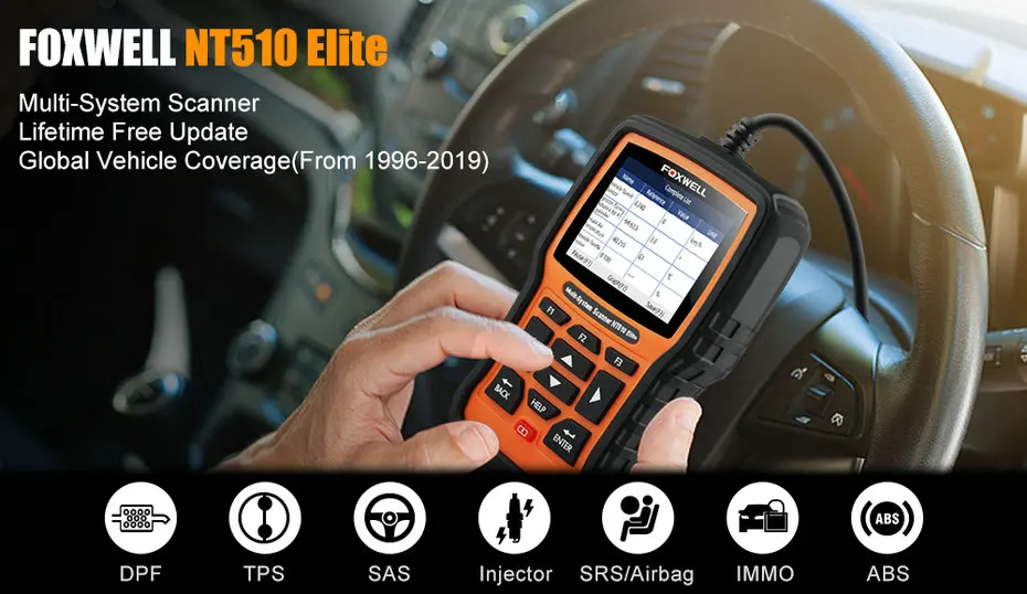 OBD2 автомобильный сканер новейший Foxwell NT510 Elite автомобильный диагностический инструмент OBDII OBD 2 Диагностика для peugeot Citroen Renault Nissan