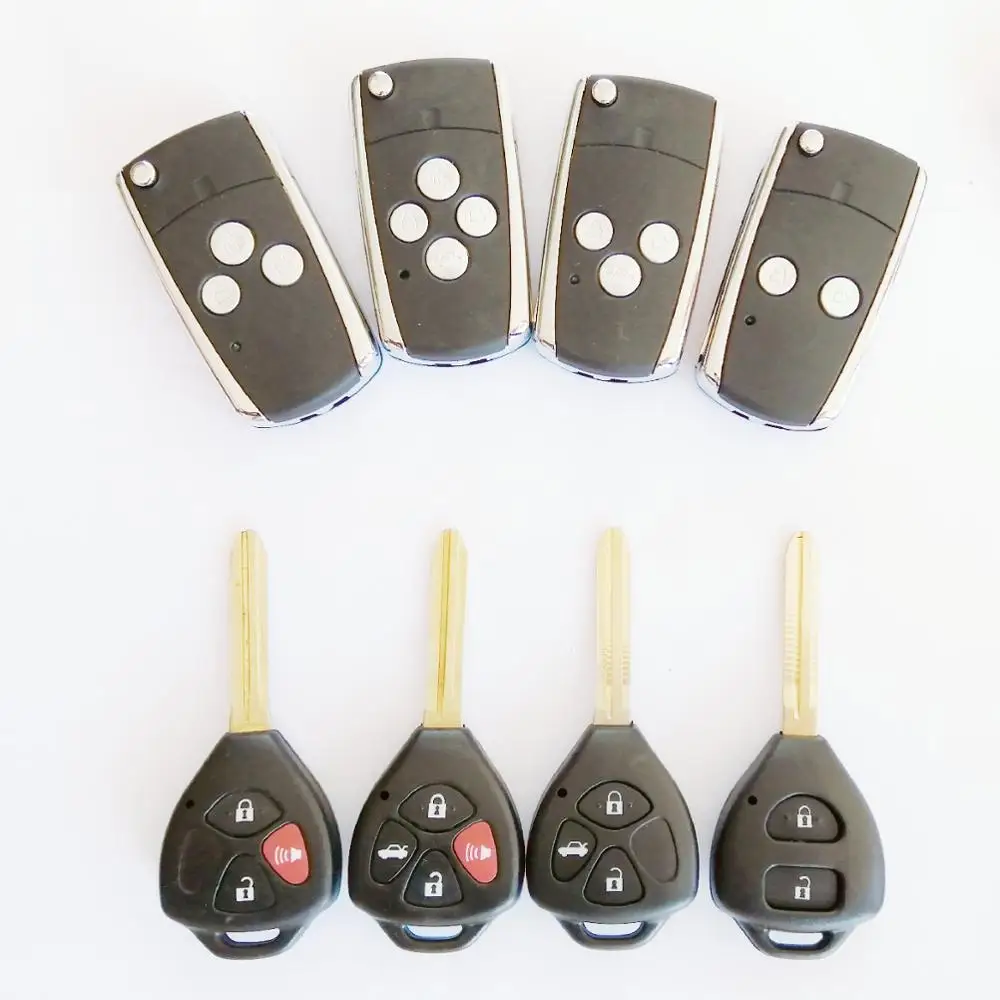 Чехол для дистанционного ключа с логотипом TOYOTA Rav4 Corolla Hilux Modifed 2 3 4 кнопки|Ключ от