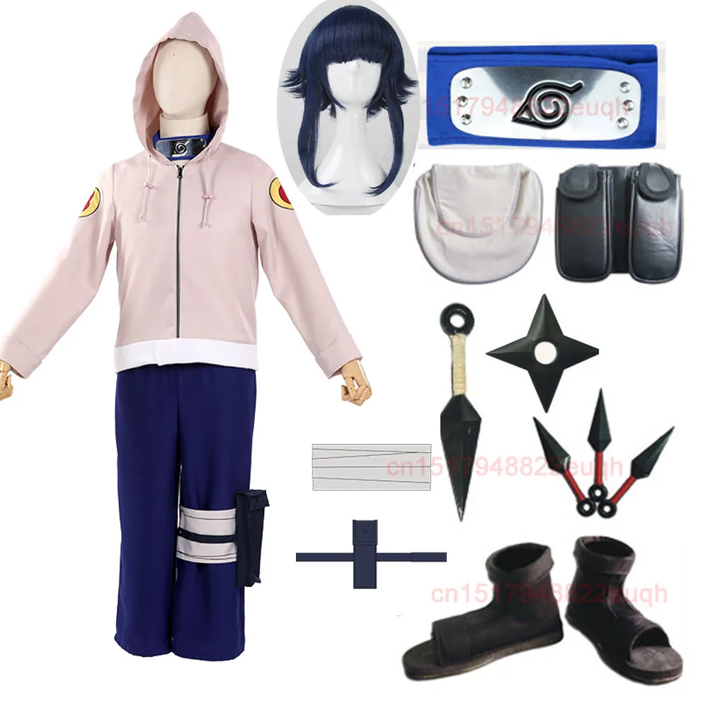 Бесплатная доставка! Костюм для косплея из Наруто и хиуга Хината комплект с