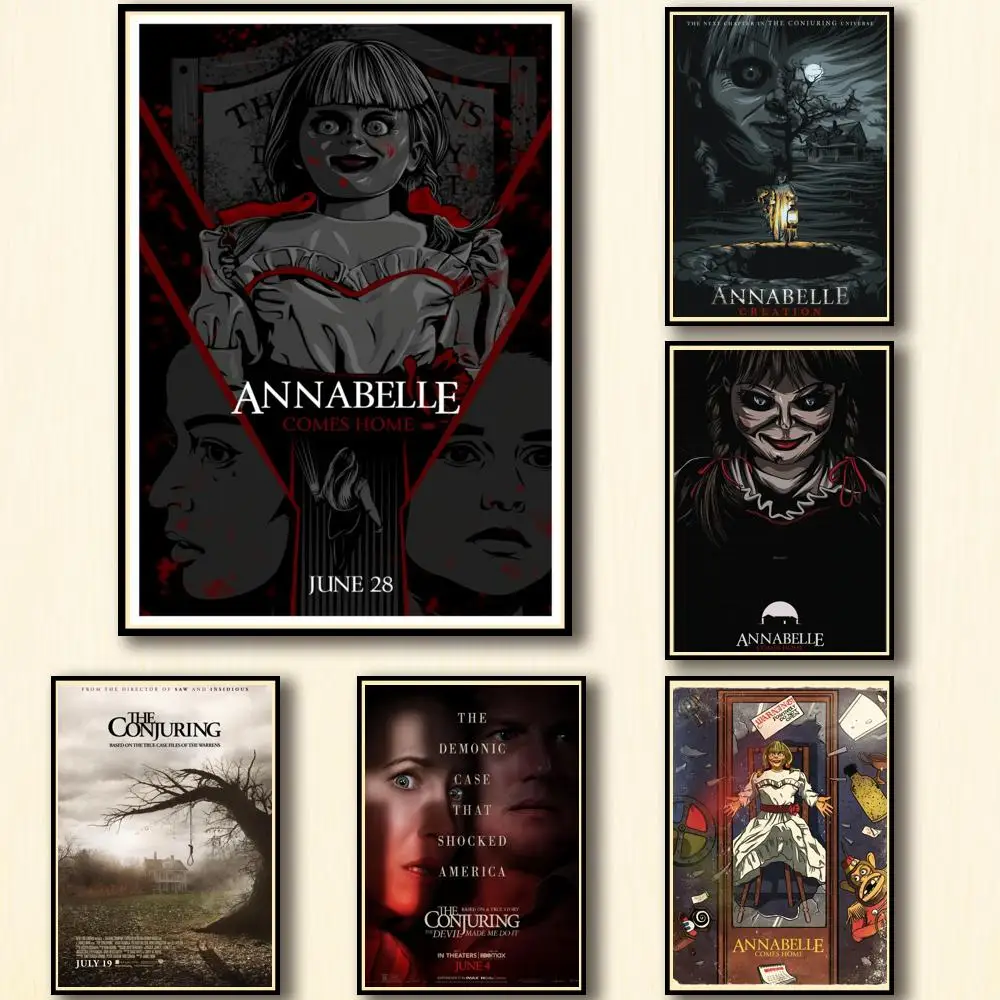 

33 Designs Annabelle The Conjuring Whitepaper Poster Artwork Fancy Wall Sticker for Coffee House Bar