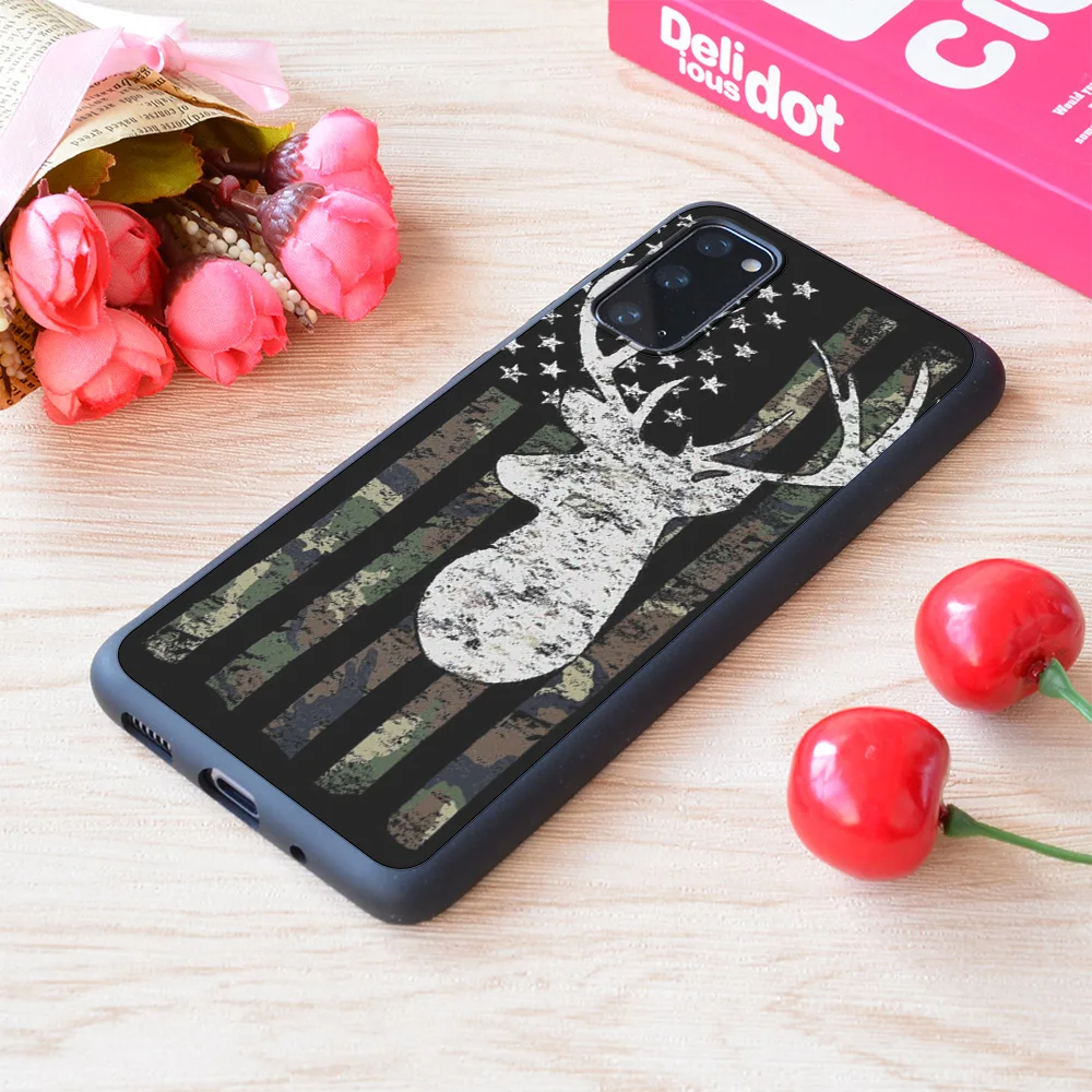 

For Samsung Galaxy Camouflage Flag Deer Hunting Print Soft Matt Phone Case