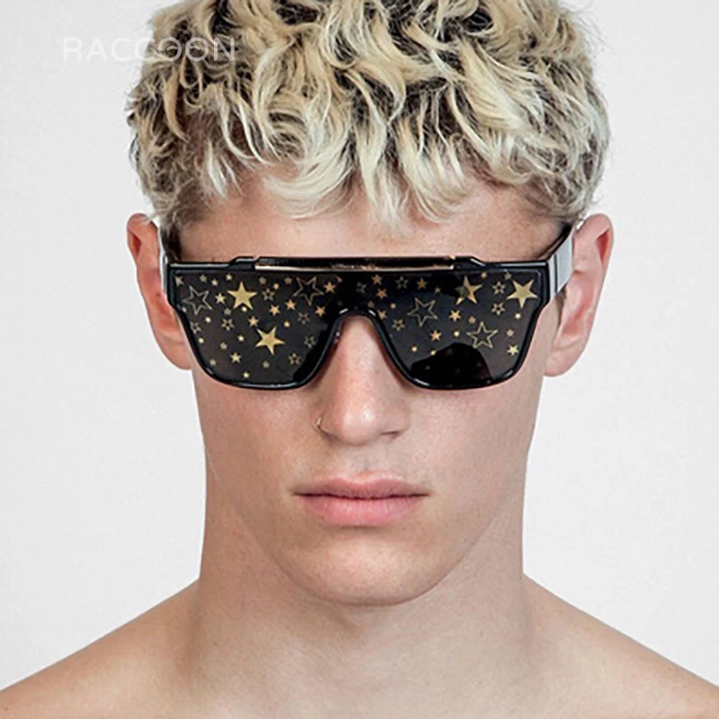 

Vintage Brand Design Oversized Frame Star Sunglasses Women Men Fashion Classic Retro Anti-Reflective Female Sun Glasses Uv400