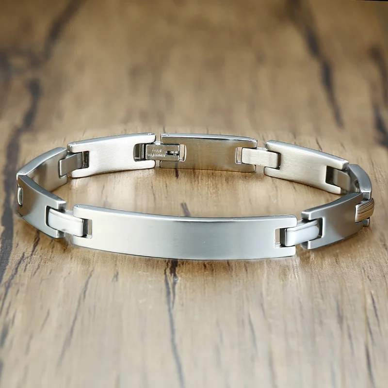 

Custom Simple cuff bangle stainless steel jewelry male bracelet for men boyfriend gift