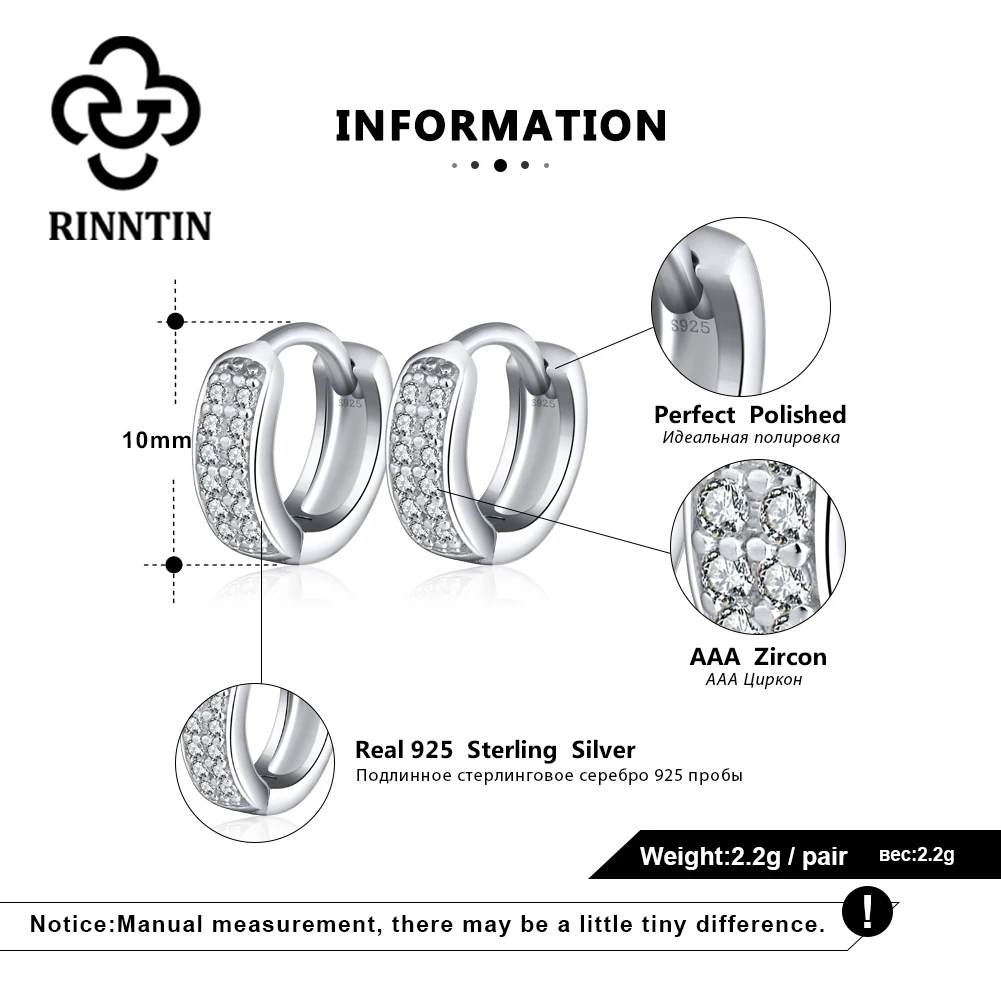 Женские серьги-кольца из серебра 925 пробы с фианитом | Украшения и аксессуары