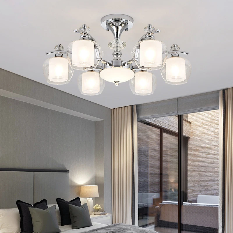 

Modern Design Led Chandeliers Lighting Chrome Led Chandelier Lamp Living Room Decor Hanging Lights Fixtures Supension Luminaire