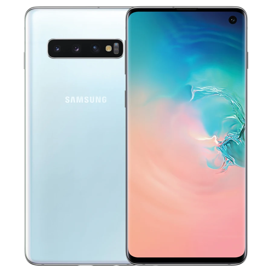 Samsung Galaxy S10 G9730 смартфон с 5 дюймовым дисплеем восьмиядерным процессором Snapdragon 128