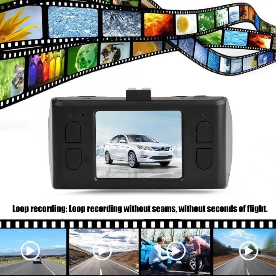 C321 Full HD 1080P Портативный автомобиля видеокамера Цифровой Камера с 2 дюймовый TFT ЖК