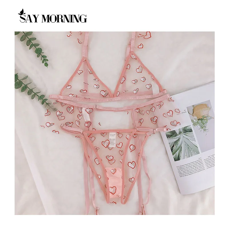 Женский кружевной комплект нижнего белья SAY MORNING тонкие прозрачные