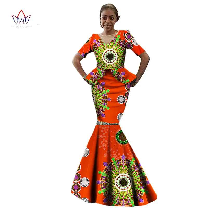 Женская одежда в африканском стиле повседневное женское Платье макси с коротким