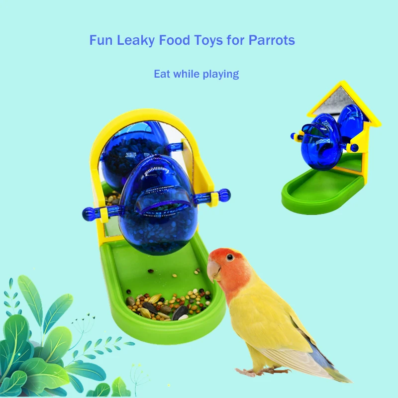 Papağan eğitici oyuncaklar eğlenceli eğitim sızıntı gıda sahne kuş besleme malzemeleri kral Kong toplama gıda Pot kuş oyuncak