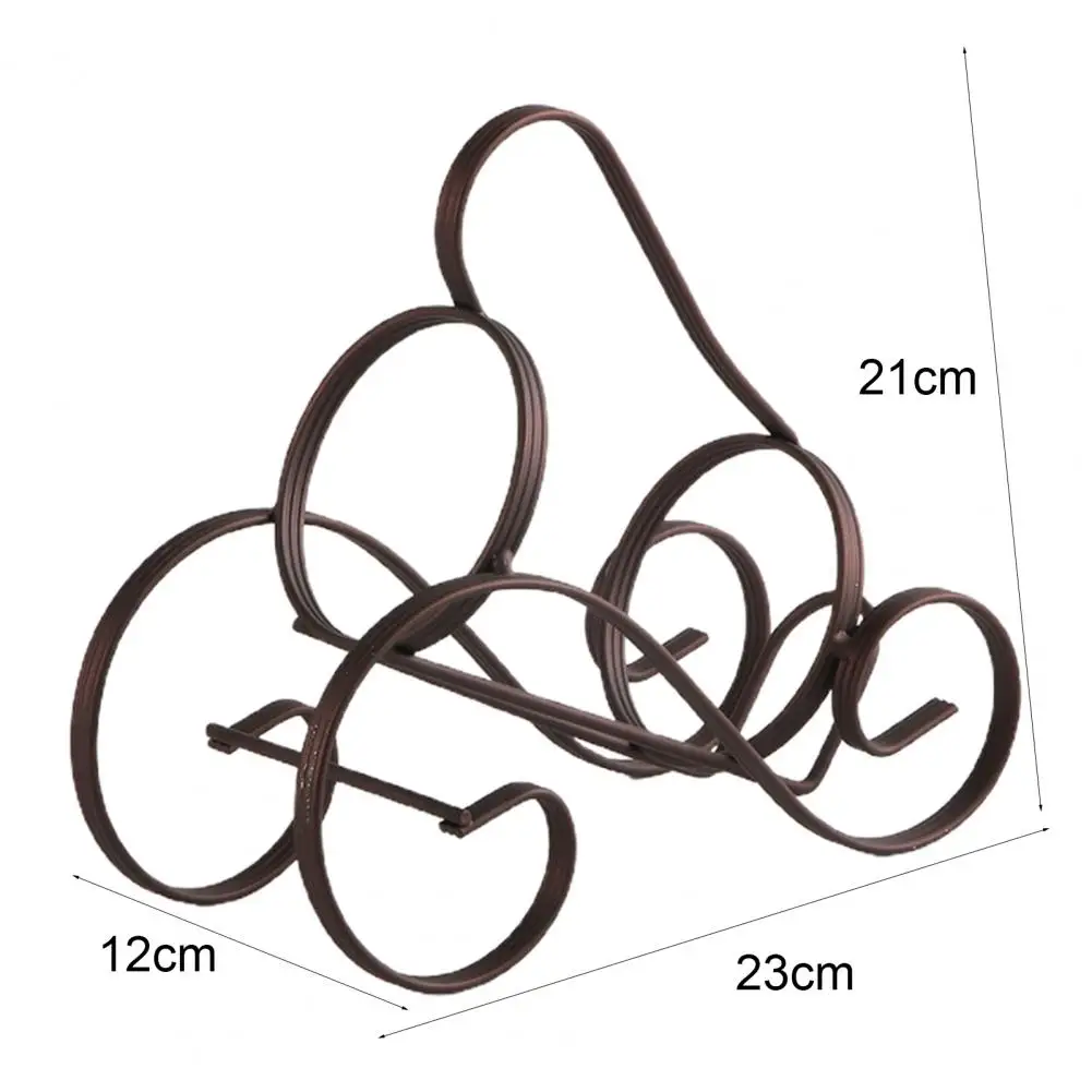 

Wine Rack Decorative Strong Bearing Capacity Wrought Iron Countertop Metal Glass Bottle Holder for Home