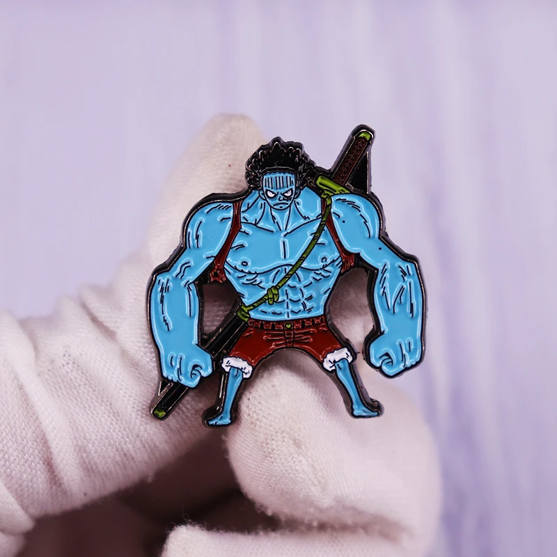 Обезьянка д. Luffy кошмар Эмаль Булавка цельный брошь значок для меча в мышцах