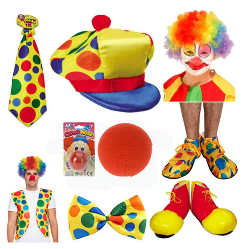 Halloween Clowns Dress Suits Cosplay Costumes New Year's Christmas Clown Show Holiday Costume Gloves Dropshipping | Тематическая