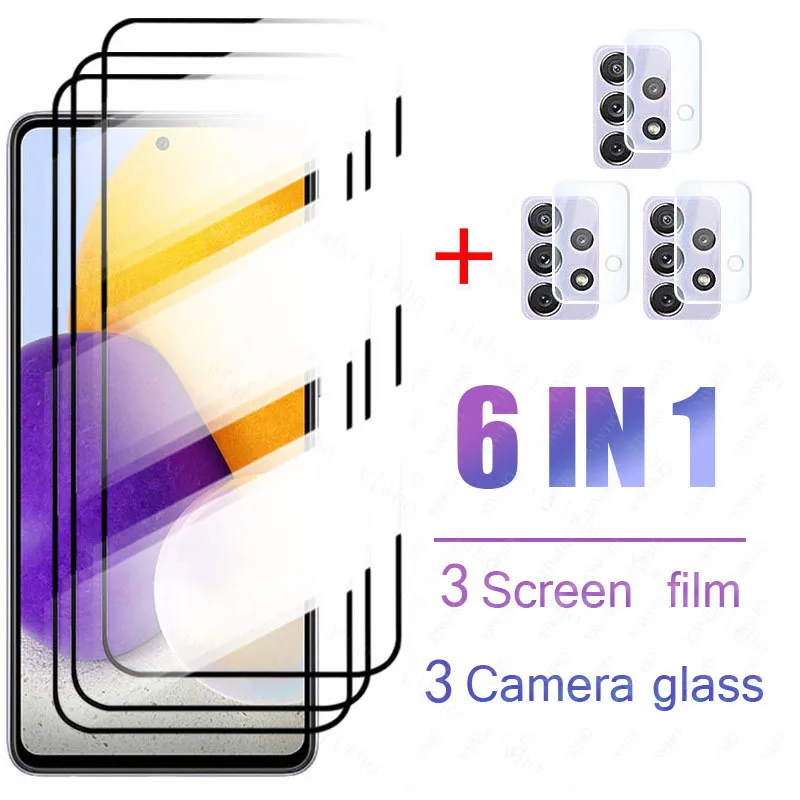 

Full Glass Samsun A72 5G Tempered Protective glass For Samsung galaxy A32 5G Screen Protector on Galaxy A52 5G Camera lens glass