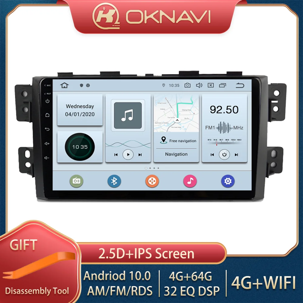 Автомагнитола на Android 10 для Kia Borrego mohas 2008 2011 мультимедийный видеоплеер PX5 PX6