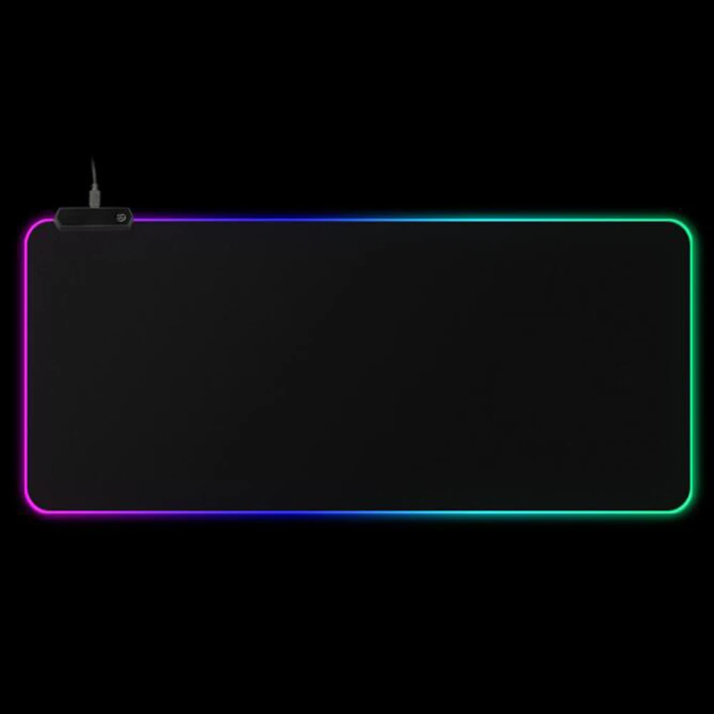 900*400 большой RGB коврик для мыши геймерский коврик для мыши блокированный светодиодный резиновый коврик для игровой мыши Противоскользящий коврик для компьютерной мыши